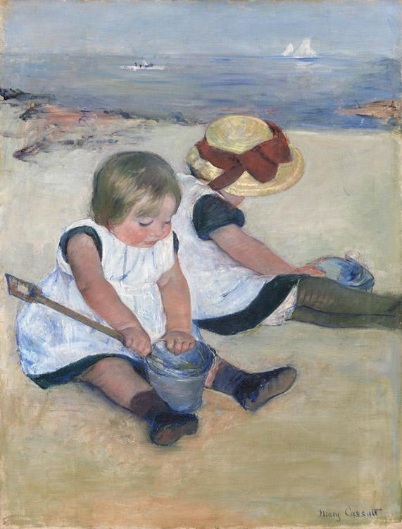 Mary Cassatt Two Children on the Beach (mk09) China oil painting art